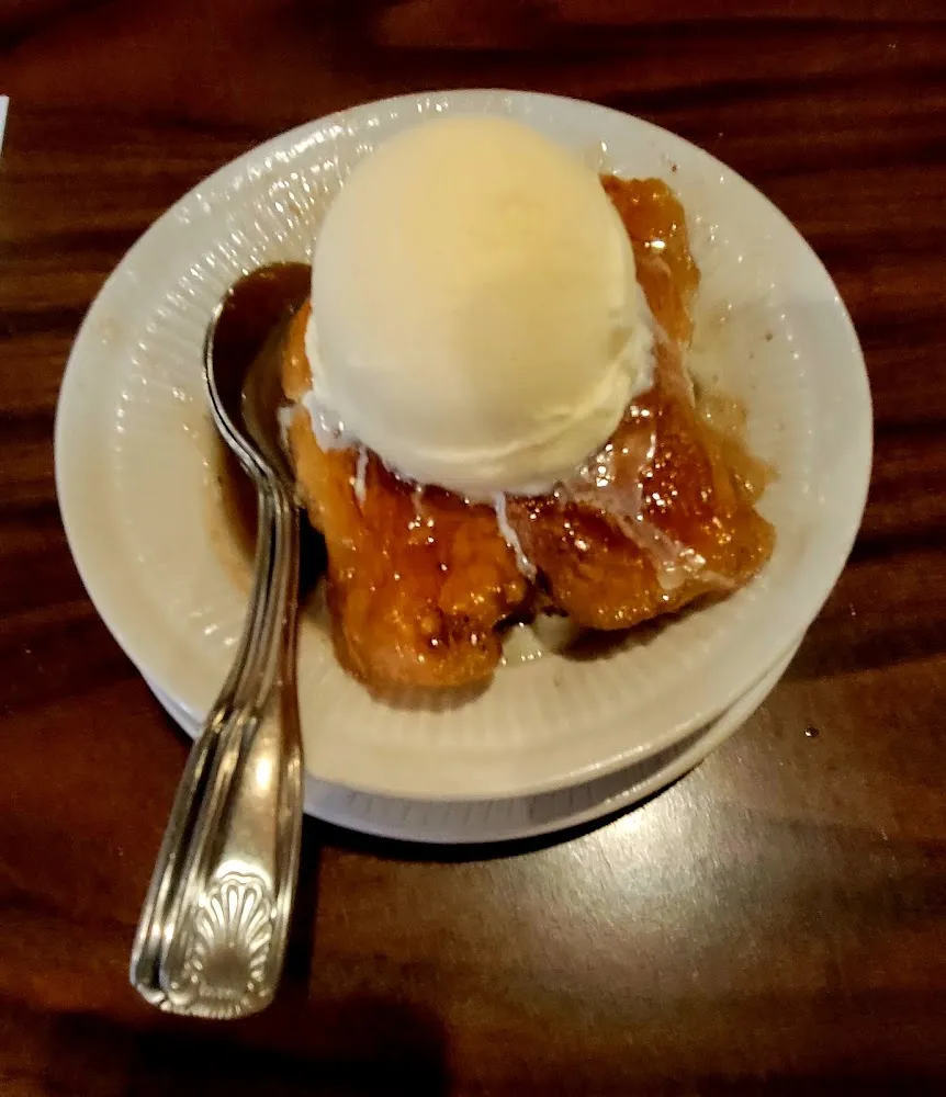 Homemade Apple Dumpling with Ice Cream